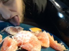 Creepy Halloween video. Sweet nasty. Food fetish