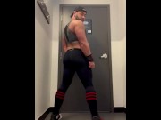 Preview 3 of Stripping and Posing in Gym Change Room