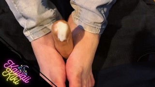 POV: She loves to feel my cum between her Feet