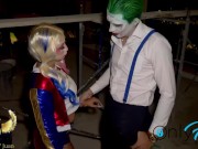 Preview 3 of Harley Quinn gives Guason a deep throat and fucks her like a bitch 🥵🥵