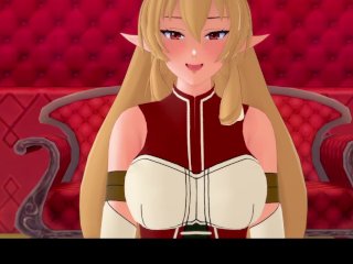 elinalise dragonroad, cumshot, hentai, blonde