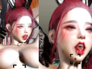 ahegao, uncensored hentai, streamer, asian