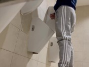 Preview 2 of Straight guy caught jerking in the public toilet