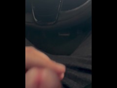 Hidden wanking in car with cumshot 🚗 💦