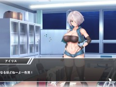 【#01DxR-明日が良い日になりますように 実況(体験版)】「揉ませろ！」無感情な爆乳美女が背後からおっぱいを揉まれまくったり・・(アニメーション同人エロゲー 明日がいい日になりますように） - Screenshot 8 of 16 - Bigtits Hentai
