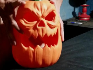 Jerking my Cock, with a Jack O Lantern. BTM's 2023 Halloween Special!