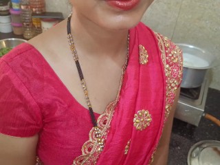 Indian Hot Bhabhi Fucking in Kitchen with Dever in Doggy Style Clear Hindi Audio