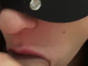 Preview 6 of She gave a blowjob with her delicate lips and got sperm in her mouth