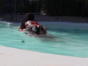 Preview 4 of Fucking my sugar daddy in hotel pool