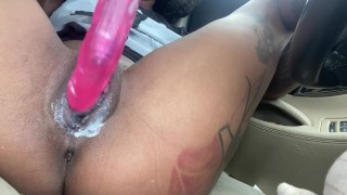 Cop caught Sexy tatted playing in her pussy