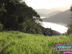 Wife Porn by Wifebucket  and her boyfriend fucking outdoor