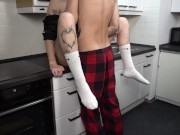 Preview 2 of my roommate fucks me in the kitchen