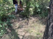 Preview 2 of Fucked a stranger with my stepsister in the forest