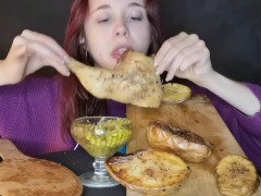 asmr mukbang feederism pesto poulet