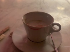 Blowjob in public restaurant's restroom. Casual sex with stranger. Hotwife’s revelation. Ep. 2.
