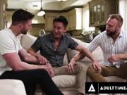 Preview 3 of HETEROFLEXIBLE - Cuckold Guy Watches Hungry Top Boyfriend Brogan Hard Fuck Coworker Jkab Ethan Dale