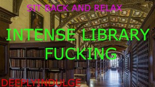 図書館での危険な公共セックス(ASMRオーディオ)激しい汚い公共のクソ