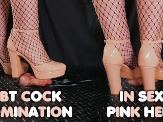 pink, cock crush, fetish, high heels