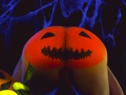 Preview 3 of Fucking my Halloween ass with dildo until I cum all over my face