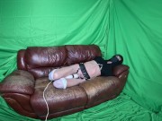 Preview 2 of Cute Femboy Cums Hard as Fuck (Accidentally) Stuck in Self Bondage