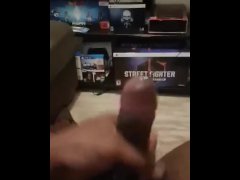 Jacking off this shining dick with oil