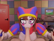 Preview 5 of Pomni The Amazing Digital Circus Pomni Makes sloppy blowjob. Cum in mouth Porn