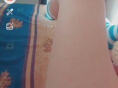 Video Call With My Fan From Social Media Having Fun Striptease Masturbating For Him On Camera Withou