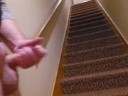 Preview 3 of Cum public resort in stairwell