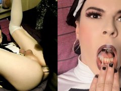 Naughty Nun Gets Pegged And Fed her Own Cum - Jessica Bloom And Polieana