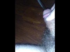 I Start To Stroke My Fat Cock And End Up Peeing Two Streams