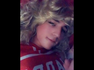 Trans Slut Cums on her own Face