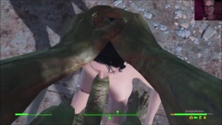 Te groot naar deepthroat hard ruw geneukt in plaats daarvan|Fallout 4 3D geanimeerde seks mod