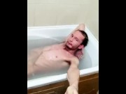 Preview 6 of Taking a bath while showing off my big hung cock on camera