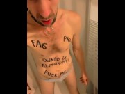 Preview 3 of Loser fag fuck piss and dance for Master