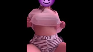 Striptease of a young student from Polish Showing my big boobs and big ass + playing with pussy
