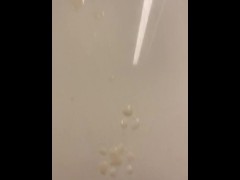 Daddy masturbates huge cock Cumshot expensive hotel mirror