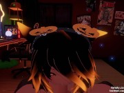 Preview 5 of Cute Catgirl gets a special treat for Halloween~ | VRChat ERP