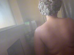 Taking a shower