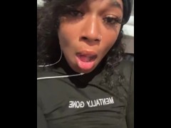 SC Literaryvixe Sexy Ebony Hottie Sloppy Spit Bubbles and Cream Pussy