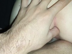 POV with my wife, look at that delicious white ass while it makes my penis shine