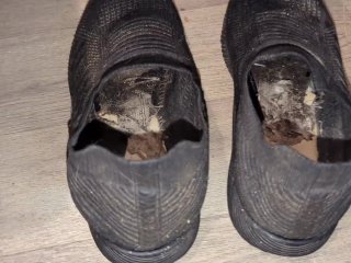 worn, old, dirty trainers, fetish
