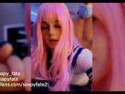 Preview 4 of Petite Egirl Transgirl Fucks, Sucks and Shows Her Cum Covered Feet