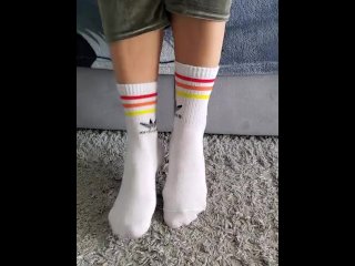 massage, smell, footjob, white socks