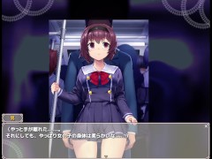 【痴〇は電車の中で 実況(体験版)】お触りエロゲー。巨乳J〇が背後からおっぱい揉まれたり手マンされたり・・(モーションアニメ同人エロゲー animation hentai game） - Screenshot 9 of 16 - モーションアニメ