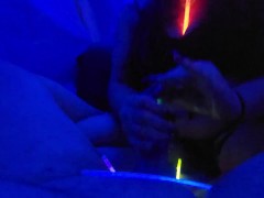 Halloween! 👹 She made me cum with a glow stick in my dick!!!