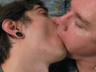 Leo Blue and Johnny Mercy Kissing with Tongues so Deep