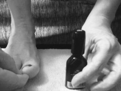 Fan Request - Black Toes pedicure in Black&White
