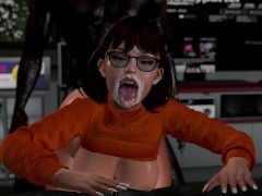 Thick Nerd Pawg Velma Sucks and Gets Fucked By BBC