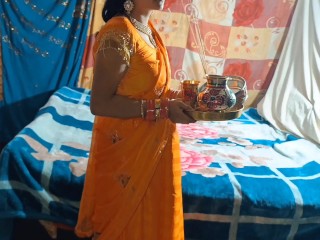 Karwa Chauth Special Day Celebrated Indian Cauple Honeymoon at Home
