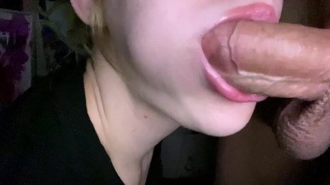 Best, Deepest Blowjob, My Neighbour's Dick Won't Come Out of My Throat. Gift from a Pretty Woman